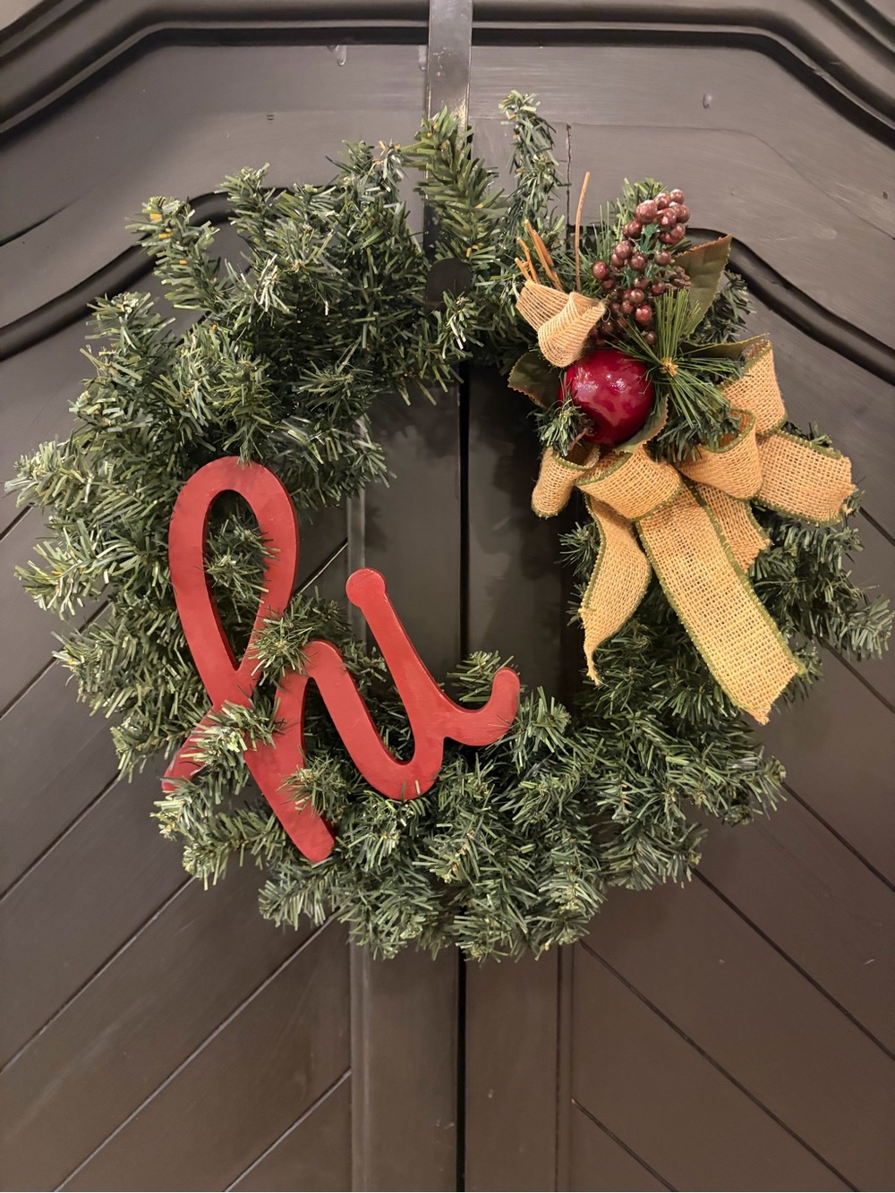 Welcoming Christmas Winter season wreath